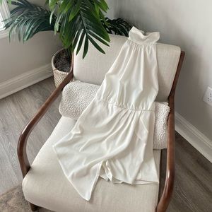 High collar white skort dress!